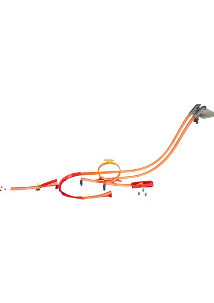 Yüksek Atlayış Yarış Seti, Bağlantılar, Kavisler, Fırlatıcılarla Sınırsız Oyun Seçeneği Y0276