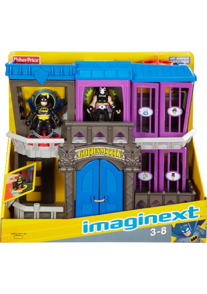 DC Super Friends Gotham Hapishanesi Oyun Seti, Batman, Bane ve Imaginext Hapishane Oyun Seti W9642