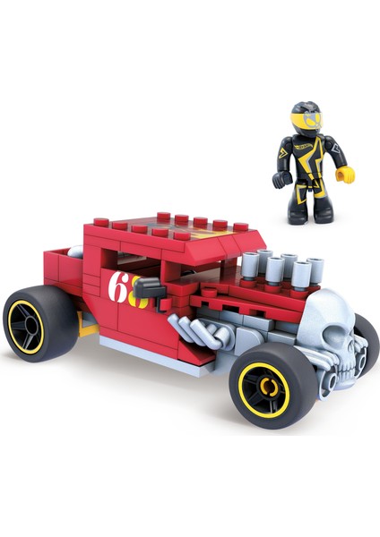 Mega Construx Hot Wheels Blok Araçlar Serisi, Bone Shaker, 5 Yaş Ve Üzeri İçin İdeal Yapı Oyuncakları GVM29