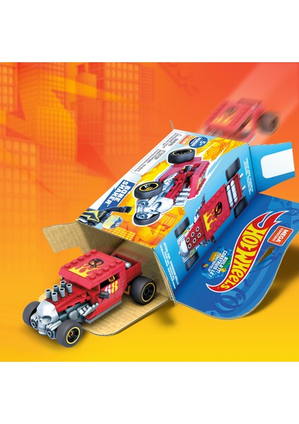 Mega Construx Hot Wheels Blok Araçlar Serisi, Bone Shaker, 5 Yaş Ve Üzeri İçin İdeal Yapı Oyuncakları GVM29