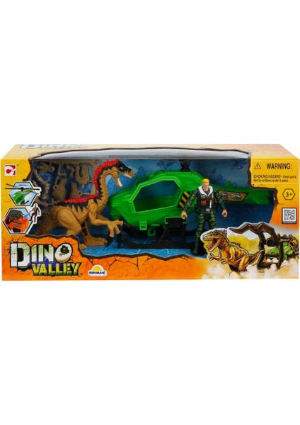 Dino Valley Dinozor Saldırısı Oyun Seti Yeşil Helikopter