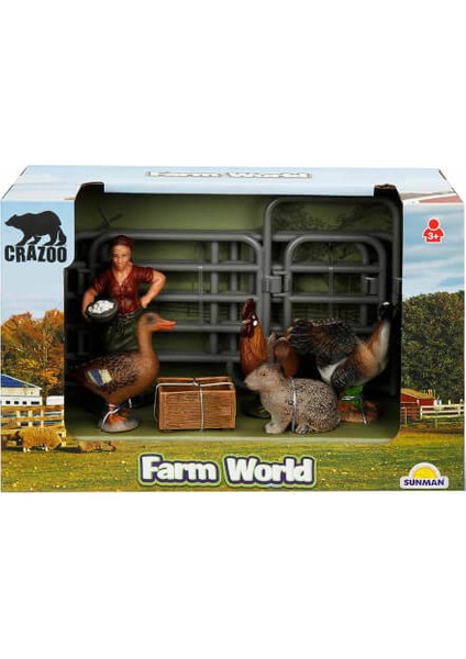 Farm World Çiftlik Hayvanları Seti Gri Tavşan