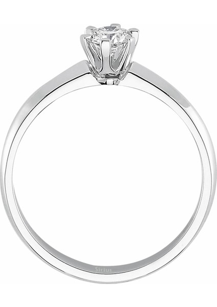 F Renk 0,26 Karat Pırlanta Tektaş Yüzük 0423R0106
