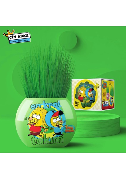 Çim Adam Figür Kral Şakir En Kral Takım, Cocopeat & Torflu Toprak, İngiliz Çimi, Kedi Otu KRS11