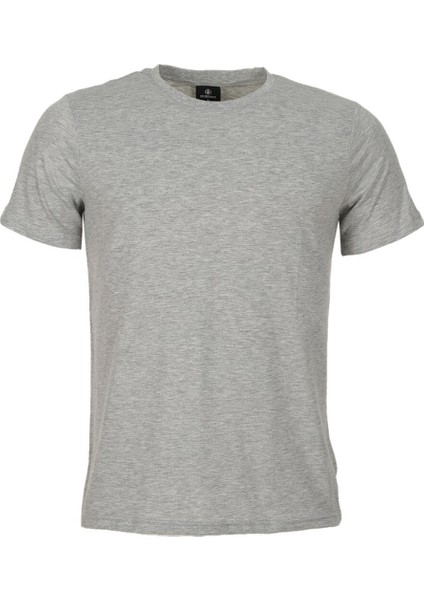 CT102 C Neck T-Shır Gri Erkek Kısa Kol T-Shirt