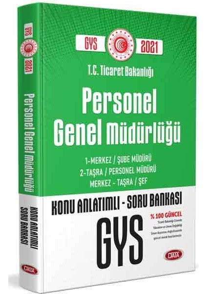 2021 Ticaret Bakanlığı Personel Genel Müdürlüğü GYS Konu Anlatımlı Soru Bankası