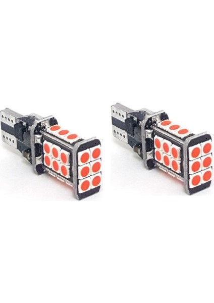 T15 Led W16w Tip 24 Ledli 3.Stop Led Ampul Kırmızı
