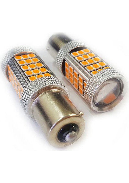 Eco Ba15s 93 Tek Duy P21w Tip 63 Ledli Düz Tırnak Turuncu