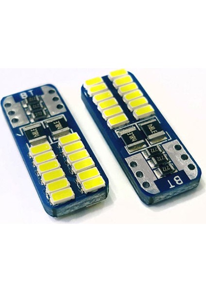 T10 W5w Tip Mini Yassı 24 Ledli Park Plaka Tavan Iç Aydınlatma Ledi Beyaz
