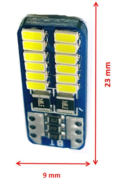 T10 W5w Tip Mini Yassı 24 Ledli Park Plaka Tavan Iç Aydınlatma Ledi Beyaz modelleri