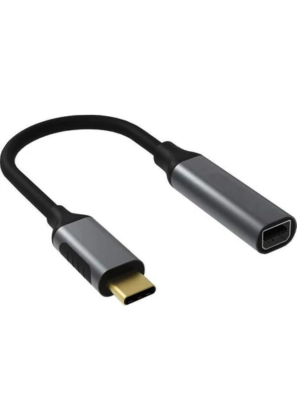 FC-K01 Macbook Uyumlu Type-C™ To Mini Display Port Dişi Mini DP 4K Ultra Hd Görüntü Aktarıcı Çevirici Hub Adaptör