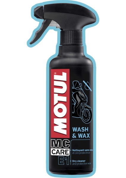 E1 Wash & Wax Su Geçirmez Susuz Temizleme Cilası 400 ml Motosikletler İçin