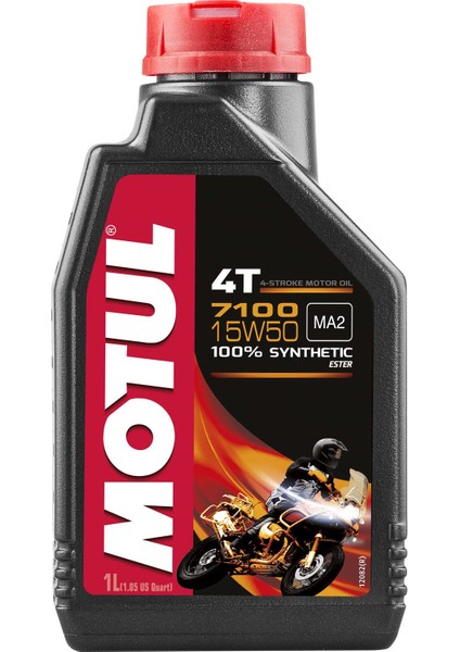 7100 15W-50 %100 Sentetik Motosiklet Yağı (1 Lt.)