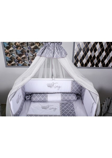 King Gri Beşik Bebek Uyku Seti modelleri