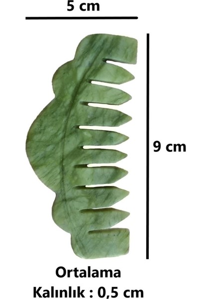 Yeşim Taşı Gua Sha Doğal Taş Tarak