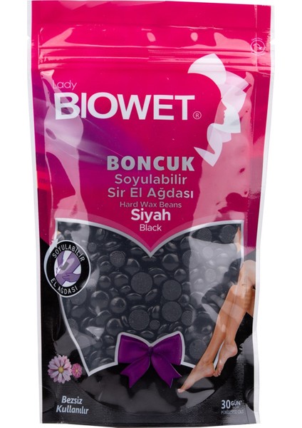 Biowet Siyah Boncuk Soyulabilir Sir Ağda 220 G