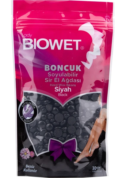 Lady Biowet Biowet Siyah Boncuk  Soyulabilir Sir Ağda 220 G