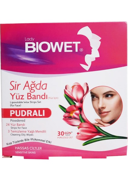 Lady Biowet Biowet 27'li Yüz Sır Ağda Bandı Pudralı