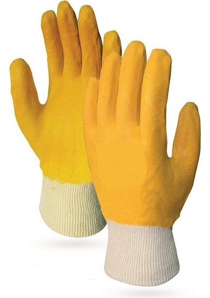 Elv-4 Sarı Nitril Iş Eldiveni (12 Adet)