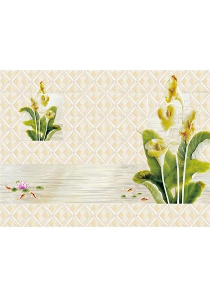 Çiçek Desen 3D Özel Tasarım Duvar Kağıdı 010 Kanvas Tek Parca