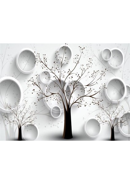 Ağaç Desen 3D Özel Tasarım Duvar Kağıdı 092 Kanvas Tek Parca