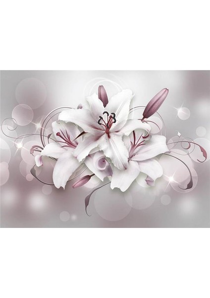 Çiçek Desen 3D Özel Tasarım Duvar Kağıdı 0135 Vinil