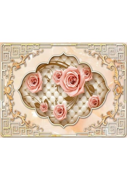 Çiçek Desen 3D Özel Tasarım Duvar Kağıdı 069 Kanvas Tek Parca