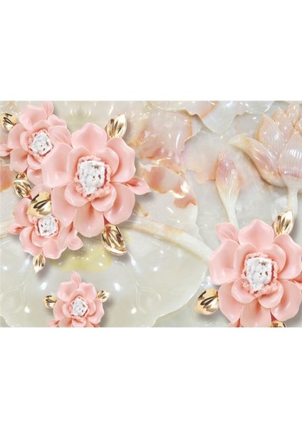 Çiçek Desen 3D Özel Tasarım Duvar Kağıdı 029 Vinil