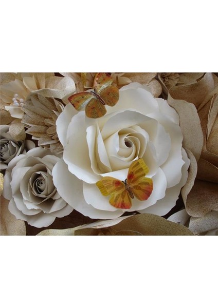 Çiçek Desen 3D Özel Tasarım Duvar Kağıdı 0119 Vinil