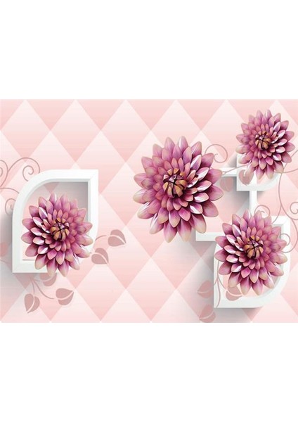 Çiçek Desen 3D Özel Tasarım Duvar Kağıdı 050 Vinil