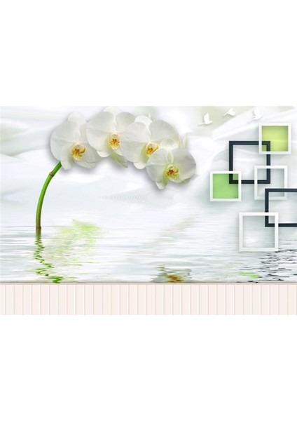 Çiçek Desen 3D Özel Tasarım Duvar Kağıdı 062 Vinil