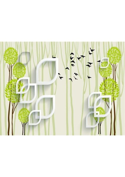 Çiçek Desen 3D Özel Tasarım Duvar Kağıdı 085 Vinil