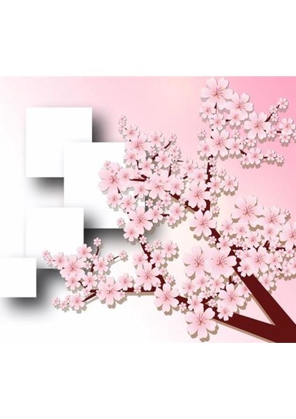 Çiçek Desen 3D Özel Tasarım Duvar Kağıdı 094 Vinil