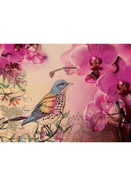 Çiçek Desen 3D Özel Tasarım Duvar Kağıdı 108 Vinil