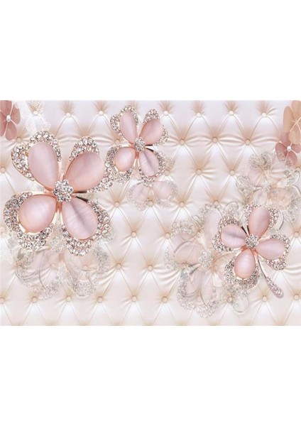 Çiçek Desen 3D Özel Tasarım Duvar Kağıdı 098 Kanvas Tek Parca