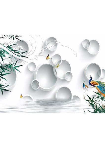 Çiçek Desen 3D Özel Tasarım Duvar Kağıdı 099 Vinil