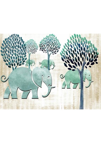 Çiçek Desen 3D Özel Tasarım Duvar Kağıdı 084 Kanvas Tek Parca