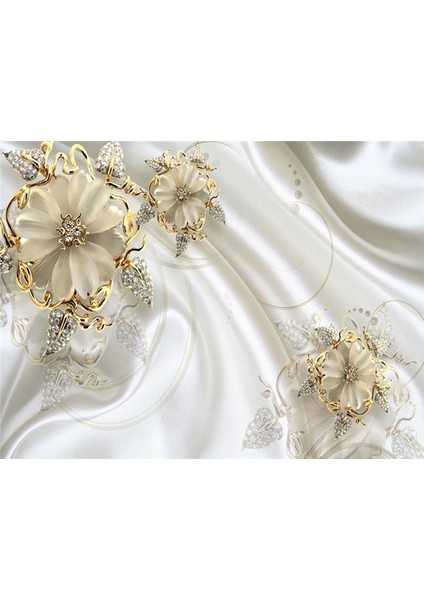 Çiçek Desen 3D Özel Tasarım Duvar Kağıdı 0145 Vinil