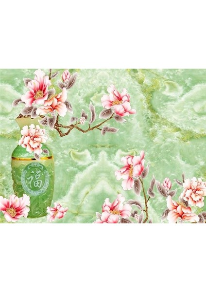 Çiçek Desen 3D Özel Tasarım Duvar Kağıdı 048 Kanvas Tek Parca