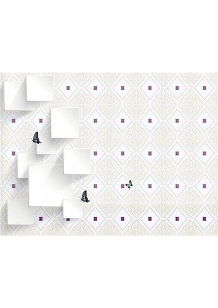 Çiçek Desen 3D Özel Tasarım Duvar Kağıdı 076 Kanvas Tek Parca