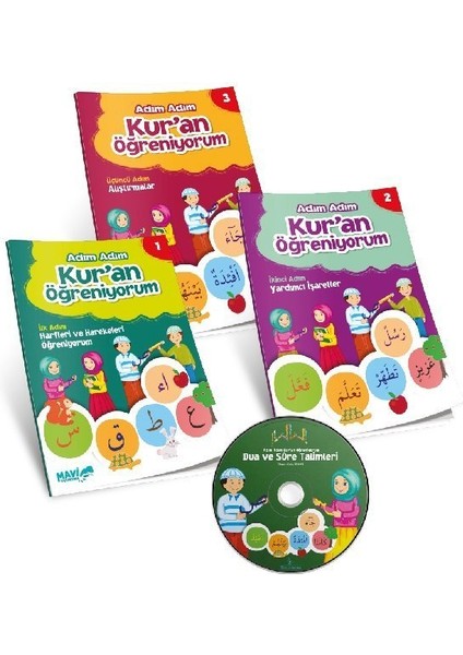 Adım Adım Kuran Öğreniyorum 3 Kitap +1 DVD - Öznur Yavaş - Nevin Karataş