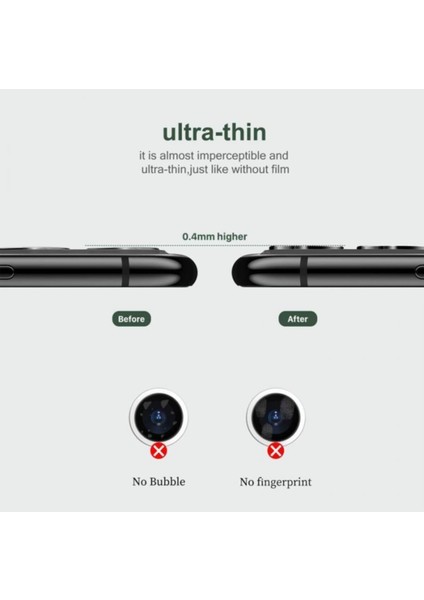 Apple iPhone 12 6.1 '' Metal Çerçeveli Kamera Koruma Lensi