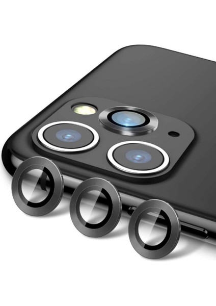Apple iPhone 12 Pro Max 6.7 '' Metal Çerçeveli Kamera Koruma Lensi