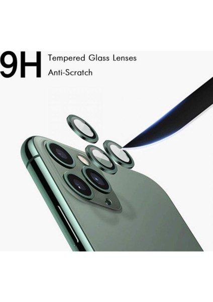 Apple iPhone 12 Pro Max 6.7 '' Metal Çerçeveli Kamera Koruma Lensi