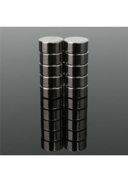 10 Adet Çap 10MM x Kalınlık 5mm Yuvarlak Süper Güçlü Neodyum Mıknatıs