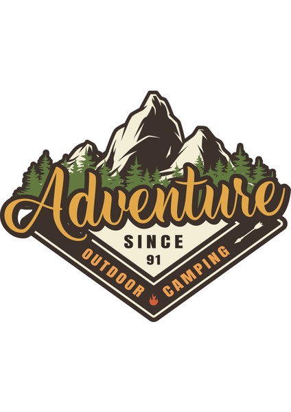 Off Road Camping Adventure Sticker 10 x 8 cm