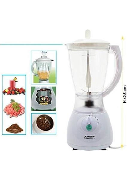 Annabella Sürahi Blender/kahve Öğütücü 300W 1,5 Litre 3 Kademeli Çok Işlevli