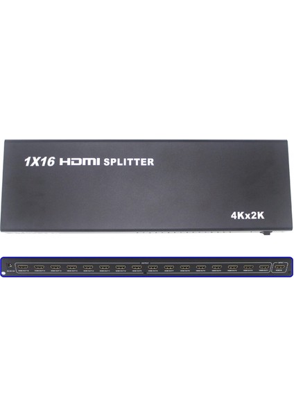 Metal Kasa 4k-2k UHD 3D 1.4V 16 Port Hdmı Splitter Çoklayıcı