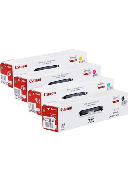 CRG-729 4 Renk Set Cmyk Toner Canon I-Sensys LBP-7010 - Lbp- 7010C