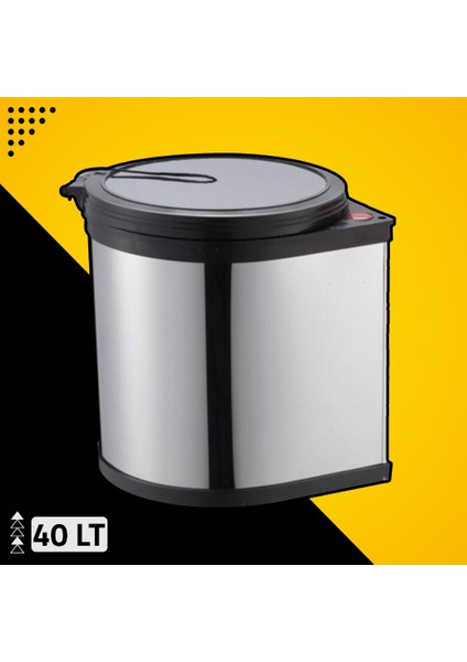 Dolap Içi Krom Çöp Kovası 11 Lt